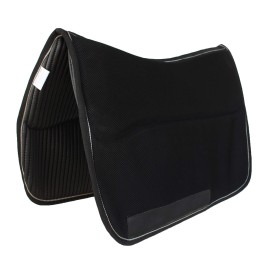 ProRider Horse Equine Trail Dressage Show English Saddle Pad Anti-Slip Black Tack 122F32