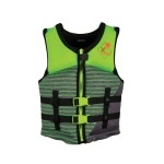 Ronix Vision Boy's CGA Life Vest, Lime Heather, Youth (50-90lbs)