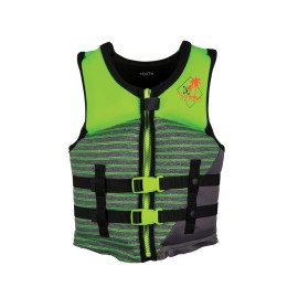 Ronix Vision Boy's CGA Life Vest, Lime Heather, Youth (50-90lbs)