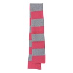 Sportsman Rugby-Striped Knit Scarf One Size Heather Red/Heather Grey