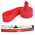 Dilwe Bike Tire Liners, PVC Red Bicycle Rim Strip Rim Tape Fits 20inch 24inch 26inch 700C Riding Wheels(700C)