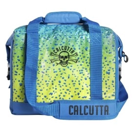 Calcutta Outdoors Mahi Soft Sided 12 Pack Series Cooler Insulated Portable Travel Bag Waterproof Liner Leak Proof Wide Mouth Opening Nylon Carrying Straps