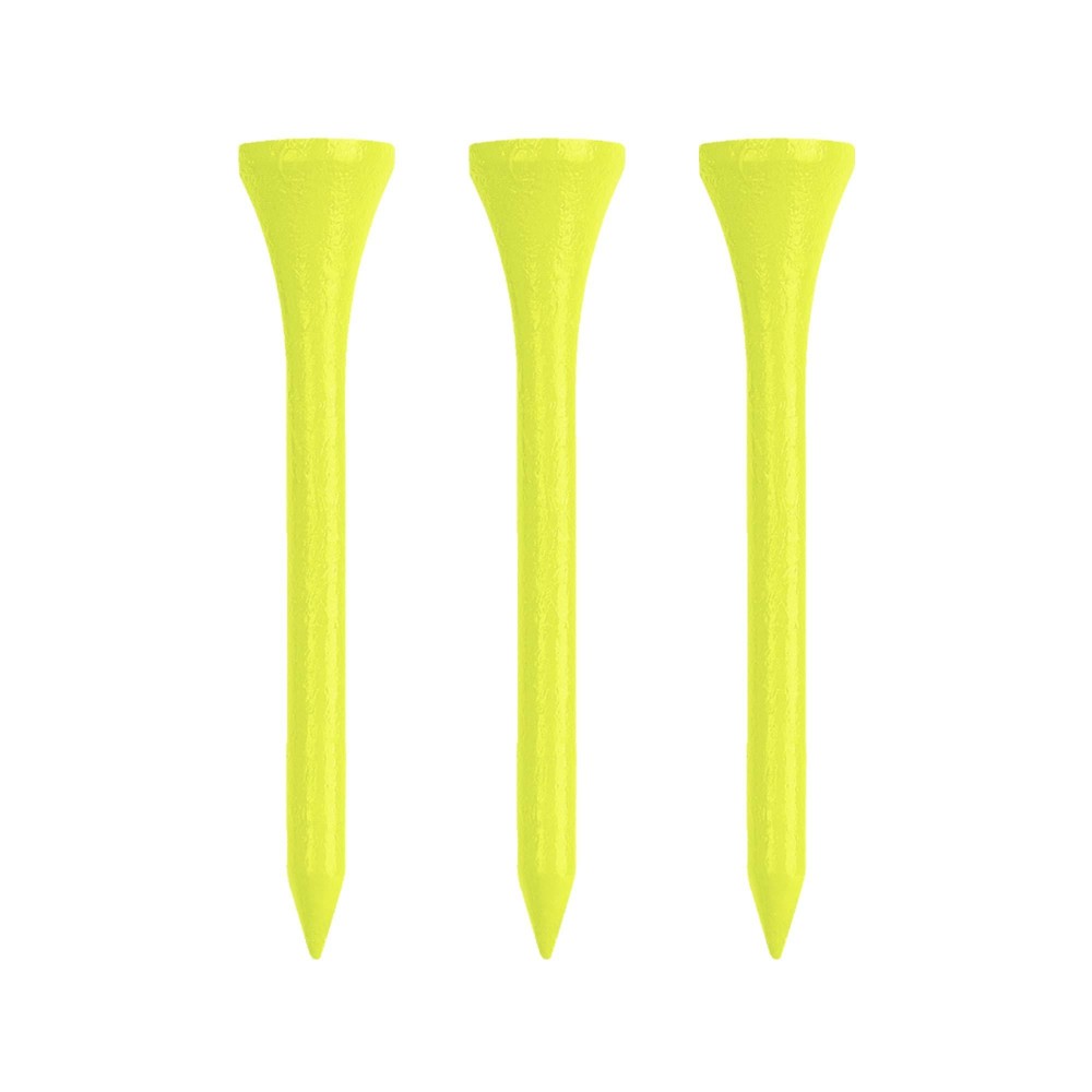 IZZO Golf Wood Golf Tees, 1.75 Inch, Neon Yellow (Pack of 200)