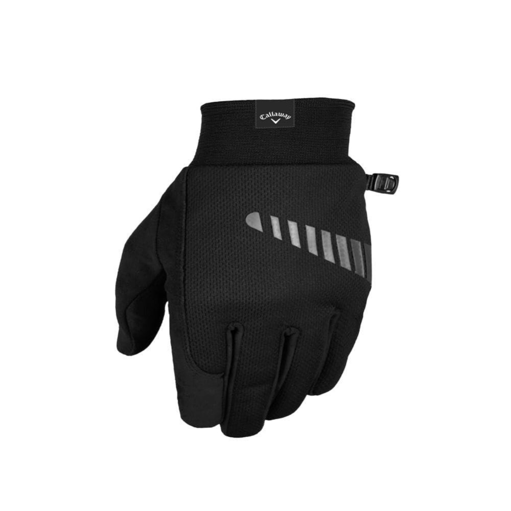 Callaway mens Golf Thermal Grip, Cold Weather Golf Gloves, Small, 1 Pair, (Left and Right), Black