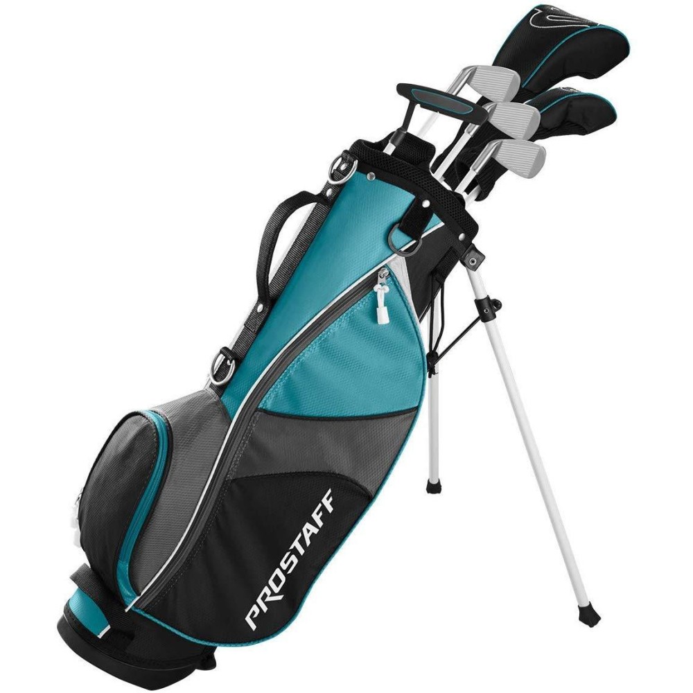 Wilson Golf Pro Staff JGI LG, Junior Club Set for Girls from 11-14 Years, Body Size 142-160 cm, Right-Hander, Graphite, Including Carrybag, Turquoise, WGGC91860