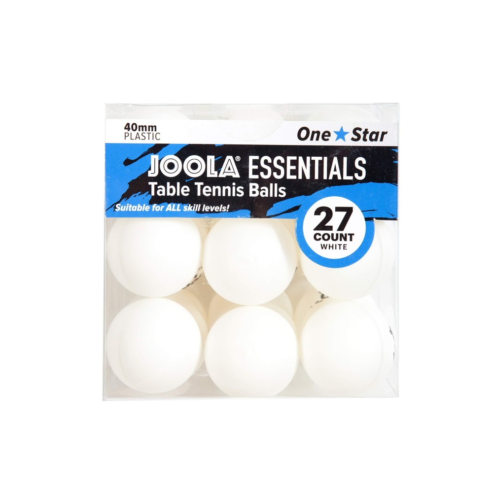 JOOLA Essentials 40mm White Table Tennis Balls, 27CT