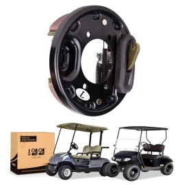 10L0L Golf Cart Brake Assembly Improve Brake Sensitivity, Driving Stability and Safety Which is for Yamaha G14-G22 & EZGO TXT RXV, with Brake Shoes Large Friction Coefficient, Shorten Braking Distance