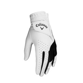 Callaway Golf Womens Weather Spann Premium Synthetic Golf Glove? (White, Single, Medium, Prior Gen Model , Standard, Worn on Right Hand)