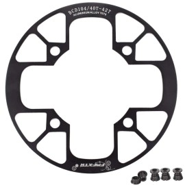 UPANBIKE Montain Bike Chainring Guard 104 BCD Aluminum Alloy Chain Ring Protector Cover for 32~34T 36~38T 40~42T Chainring Sprockets (Black, 32T~34T)