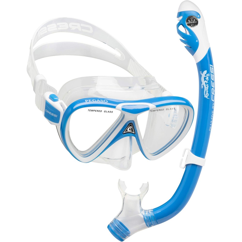 Cressi Pegaso & Iguana Dry, Blue/White