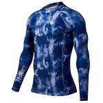 HUGE SPORTS Mens Splice UV Sun Protection UPF 50+ Skins Rash Guard Long Sleeves