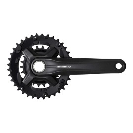 SHIMANO 9-Speed Mountain Bicycle Crank Set - FC-MT210-3 (Black - 175MM, 44-32-22T W/CG)