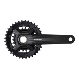 SHIMANO 9-Speed Mountain Bicycle Crank Set - FC-MT210-3 (Black - 175MM, 40-30-22T W/CG)