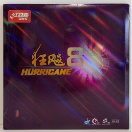 DHS Hurricane 8 Table Tennis Rubber (Red, 2.15mm)