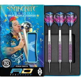 RED DRAGON Peter Wright Snakebite Vyper: 20g Tungsten Darts Set with Flights and Stems