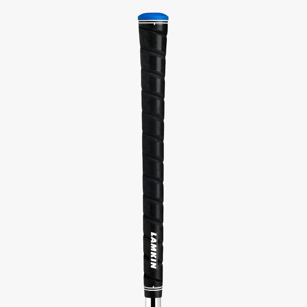 Lamkin Sonar+ Wrap Golf Grips, Swinging Grips, with Lamkins Fingerprint and Genesis Technology, Black/Blue