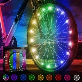 Activ Life Bike Wheel Lights (1 Tire, Color-Changing) Top Easter Basket Stuffers for Kids Girls Boys Teen Gifts; Best Spring Break Essentials & Beach Vacation Must Haves; Cool Family Fun Bday Presents