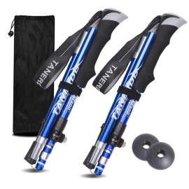 EASY BIG Walking Stick Trekking Poles Collapsible Hiking Poles - Auminum Alloy 7075 Trekking Sticks,Antishock and Quick Lock System, Telescopic, Collapsible, Ultralight