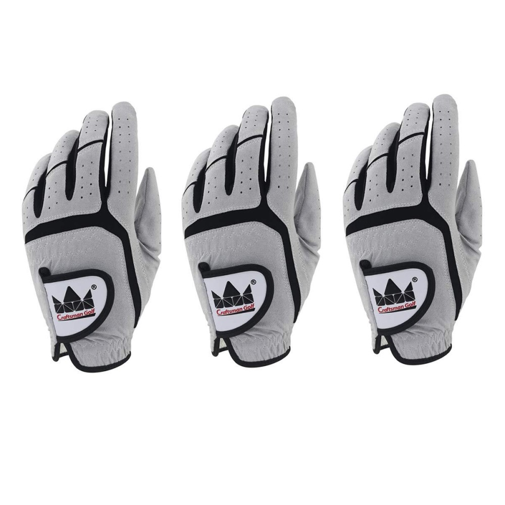 Craftsman Golf 3-Pack Golf Gloves Gray (Large)