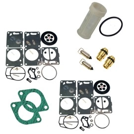 Venom Premium Dual Mikuni Carburetor Rebuild Kit (For Sea-Doo) With Needle Seat & Carb Gasket & Water Separator/Fuel Filter FITS 1996-97 GSX & XP/1995-97 GTX/1997-99 SPX Complete KIT