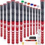 SAPLIZE Cross Corded Golf Grips 13 Pack, Low Taper Design, Choose from 13 Grips with 15 Tapes or 13 Grips with All Kits, 3 Sizes 6 Colors Options, Multi-compound Hybrid Golf Club Grips, CL03 Series