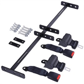 ZeHuoGe Golf Cart Front Rear Seat Bracket Set Retractable for TXT&RXV of EZGO, Yamaha Drive, DS of Club Car One Bracket Accommodates Four Seat