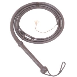 Indiana Jones Style 8 Foot 8 Plait Dark Brown Leather Equestrian Bullwhip Real Genuine Cowhide Leather Bull Whip
