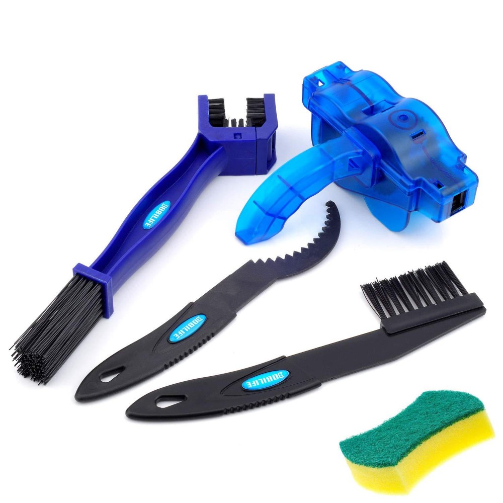 BOBILIFE Bike Cleaner Tools, Chain and Gear Cleaning Brush Maintenance Kit for Bike & Motorcycle