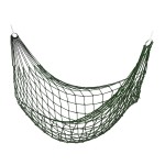 Relaxdays Net Hammock, Garden Hammock for 1 Person, Camping; Light-Weight, for in- & Outdoor Use, for Storage, Green