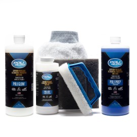 Poli Glow Deluxe Kit - Complete Fiberglass Restorer. for Boats and RVs and More. Eliminates Tough Stains and Oxidation. Everything Needed for a 25-Foot Boat or RV.