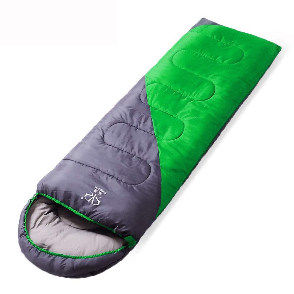 Camping Sleeping Bag,4 Season Waterproof Outdoor Hiking Backpacking Sleeping Bag for Traveling,Portable Envelope Sleeping Bags for Adults,Kids (1.0kg (190+30)*75cm, Green)