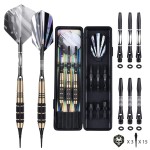 FLOMMA Soft Tip Darts Set with 45/38 mm Aluminum Shafts 9 Flights 15 Tips for Electronic Dart Board 18 Grams