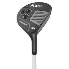 MW8 Moon Wood - Premium Golf Fairway Wood for Men and Women - Golf Club Includes Headcover - Legal for Tournament Play (Right, Graphite Shaft with Stainless Steel Clubhead, Senior, 25)