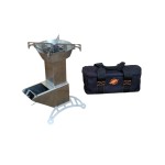 Spitfire Rocket Stove - Spartan Light Rocket Stove Wood Burning Portable Stove w/Travel Case, Collapsible Backpacking Wood Stove, Camp Rocket Stove, Outdoor cooking stove Estufa De Le? Para Cocinar