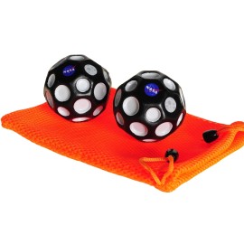 Waboba NASA High Bounce Moon Ball Bundle of 2 with Orange Pouch