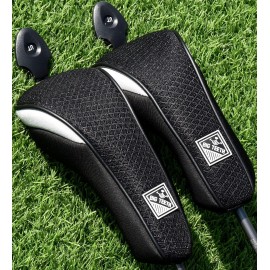 BIG TEETH Golf Hybrid Head Covers Set Headcovers Utility UT Club Protector Meshy with Interchangeable Number Tag (2 Pcs)