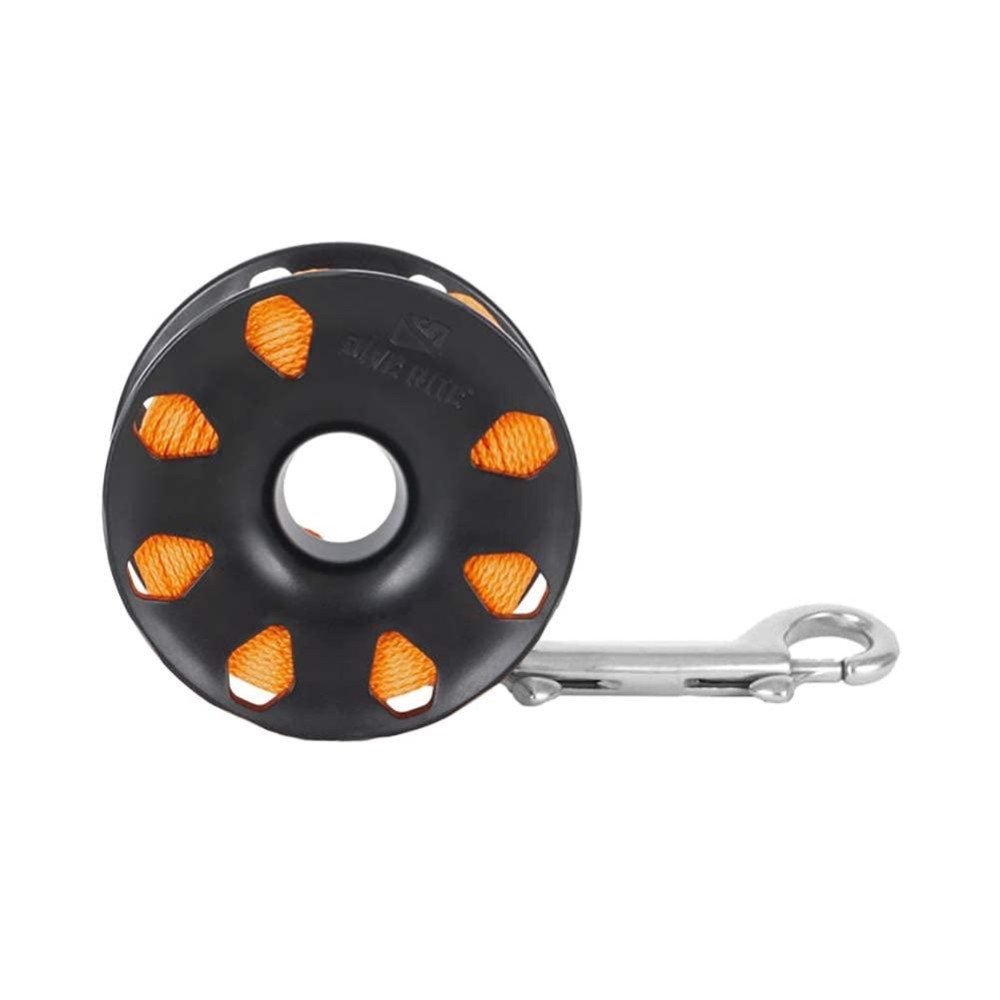 Dive Rite Finger Reel with Brass Clip Wreck Scuba Diving Tech Spool 120 - Orange (RE4)