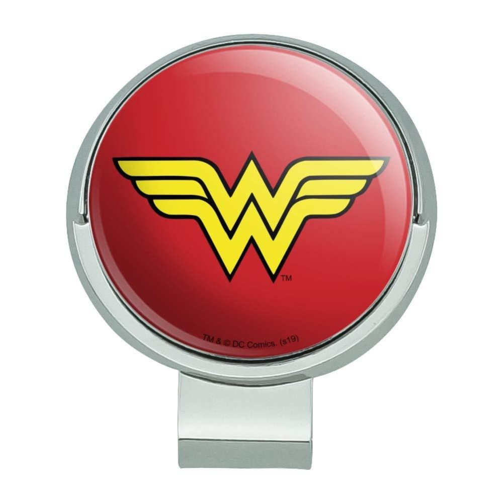 GRAPHICS & MORE Wonder Woman Classic Logo Golf Hat Clip with Magnetic Ball Marker