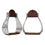 Tahoe Tack Engraved Heavyweight Adult Western Bell Show Stirrups