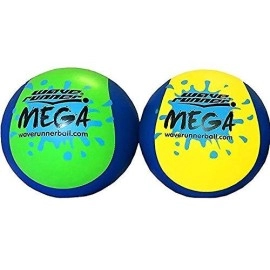 Wave Runner Mega Ball #1 Water Ball for Skipping and Bouncing The Perfect Pool Ball and Ocean Ball (2-Pack)