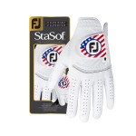 FootJoy StaSof Flag Gloves, Pearl, Small, Worn on Left Hand