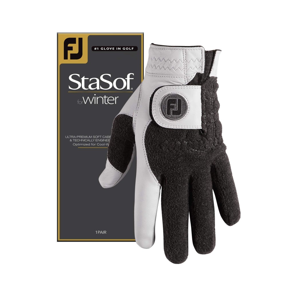 FootJoy StaSof Winter Gloves, Pearl, Cadet Medium, Pair