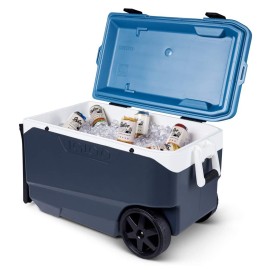 IGLOO Outdoor Maxcold Latitude 90 Cool Box, Gris foncBleu, 85 Liter