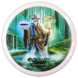 Gateway Wizard Mike Barnard Series 2 Full Color Disc Golf Putter Approach Disc (173-176, Platinum)