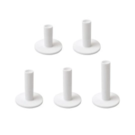 AUEAR, 5 Pack Golf Rubber Tees Holder for Practice and Driving Range Mats (White)