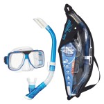 TUSA Sport Adult Liberator Mask and Snorkel Combo, Clear Blue, UC-5019P-CB