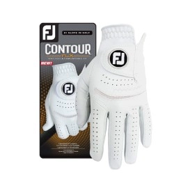 FootJoy Mens Contour FLX Golf Glove, Pearl, Medium/Large, Worn on Right Hand