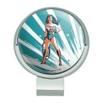 GRAPHICS & MORE Wonder Woman Flashing Lights Golf Hat Clip with Magnetic Ball Marker