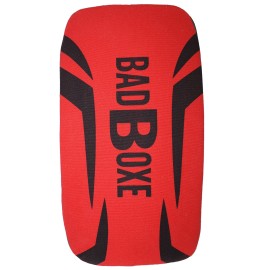 Badboxe Boxing Kick Pads Taekwondo Karate Pad 100% Synthetic Leather Canvas Protection on the Front Muay Thai MMA Martial Art Kickboxing Punch Mitts Punching Bag Kicking Shield (ONE SIZE, RED/BLACK)