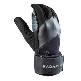 Radar Men's Vice Inside-Out Pre-Curved Fingers Amara Palm Waterski Gloves, Black, Medium